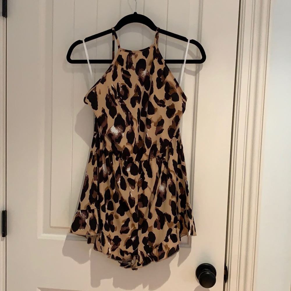 Cheetah print romper